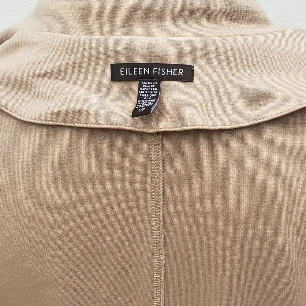 $298 Eileen Fisher Women Beige Bramble Notch Collar Ponte Jacket Blazer Sz PS - Picture 6 of 13